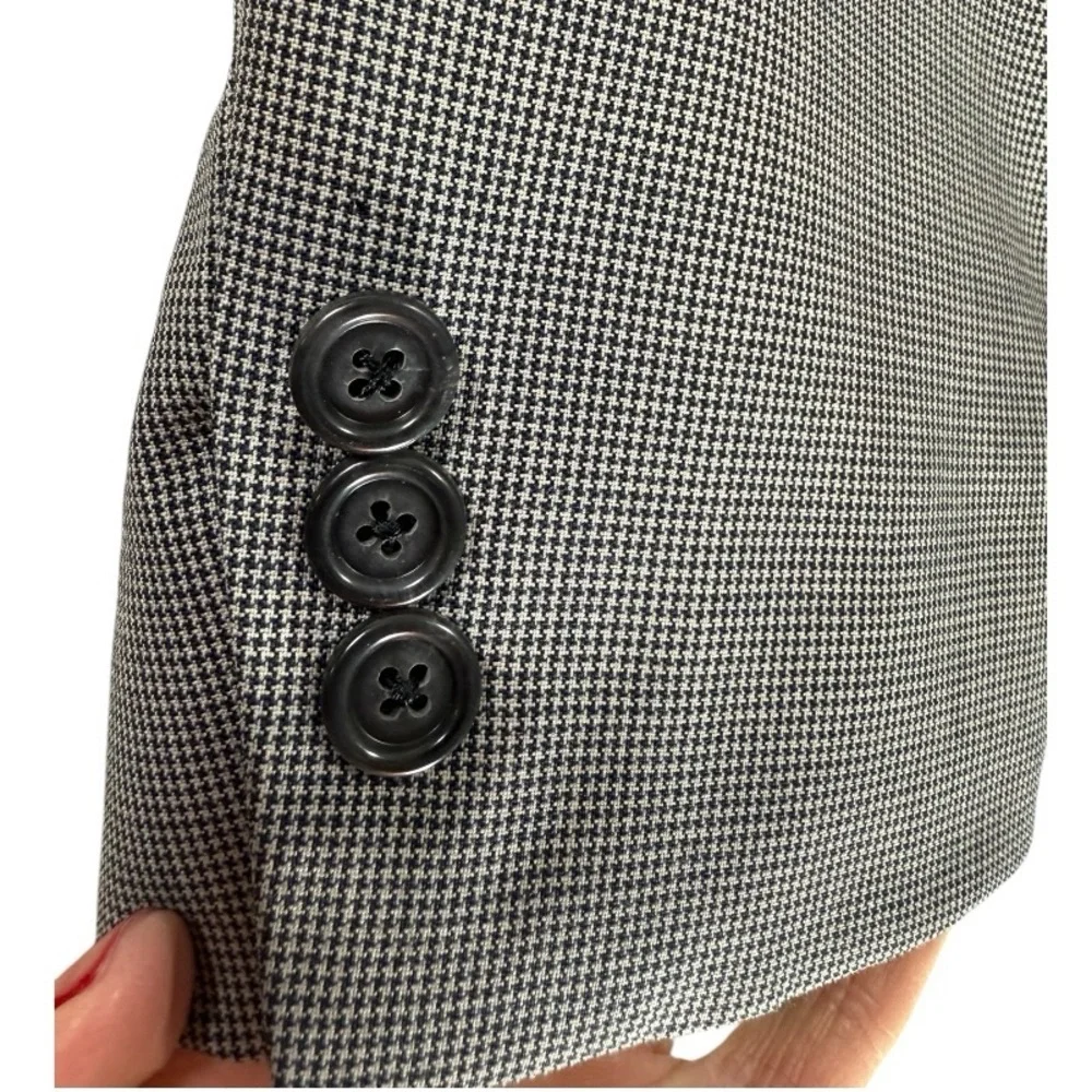 Jos A Bank Men's Wool Two Button Houndstooth Blazer Sport Coat‎ Size 44R Career
